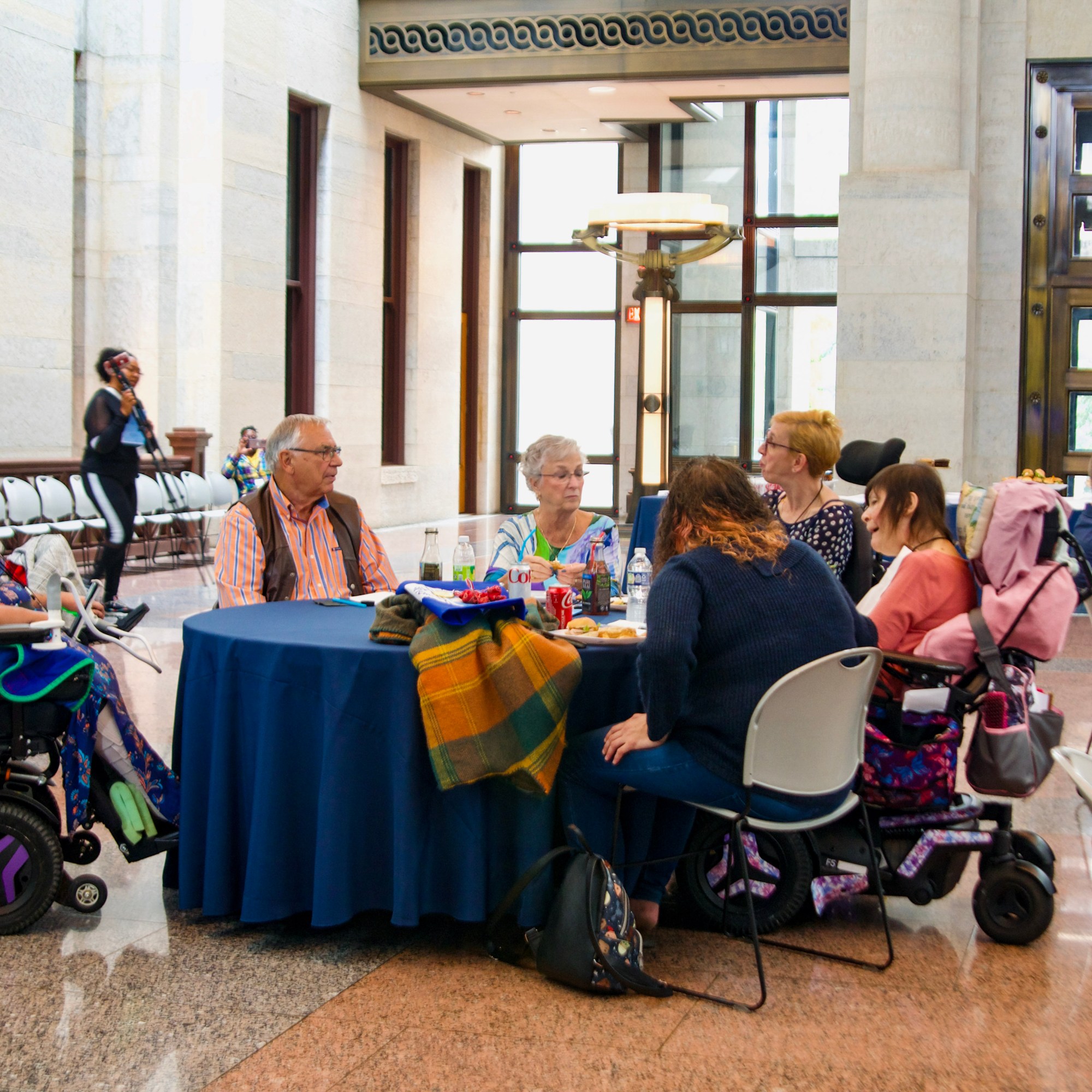 Picture of OOTF members sitting at table in Ohio Statehouse