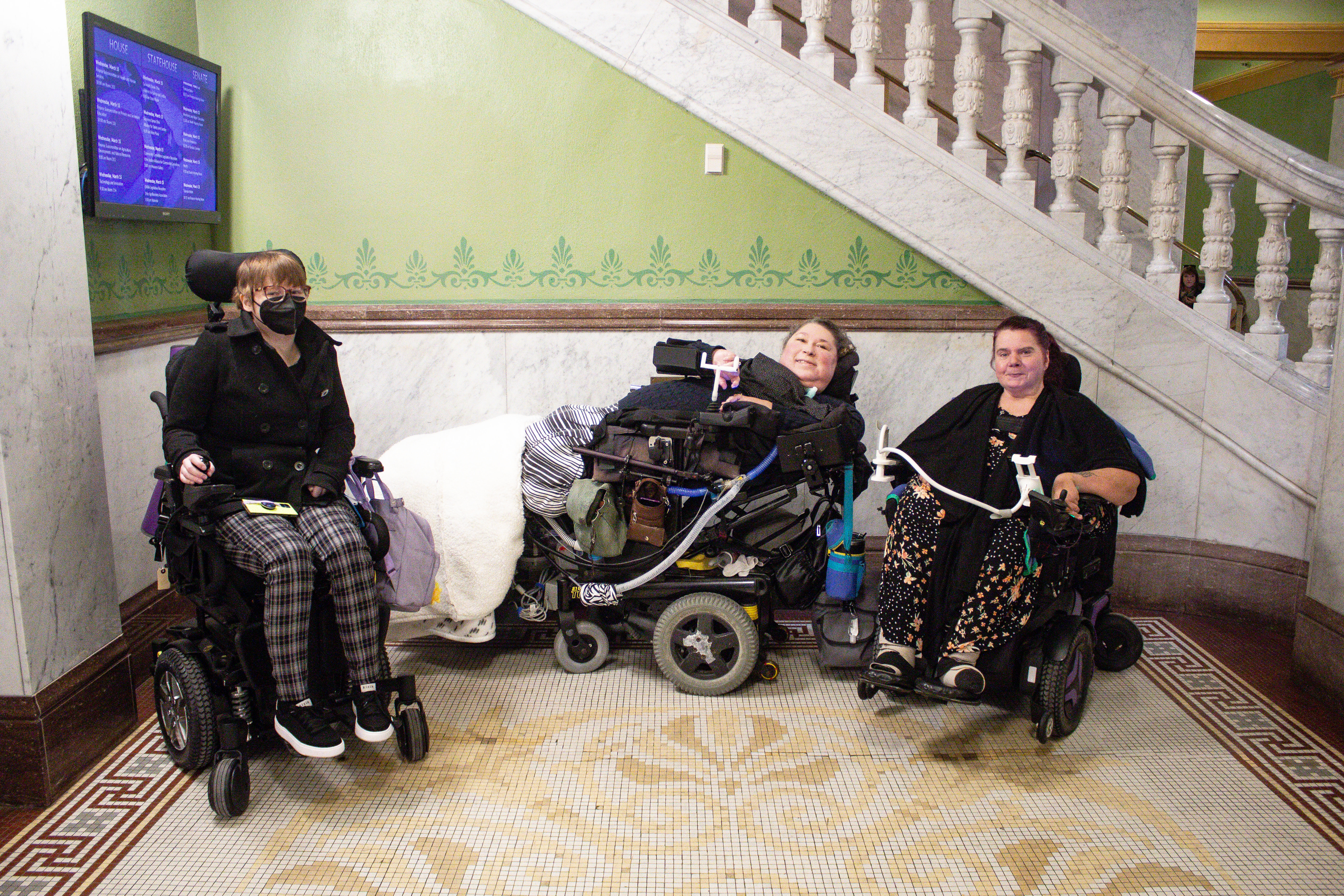 Picture of 3 OOTF members using wheelchairs